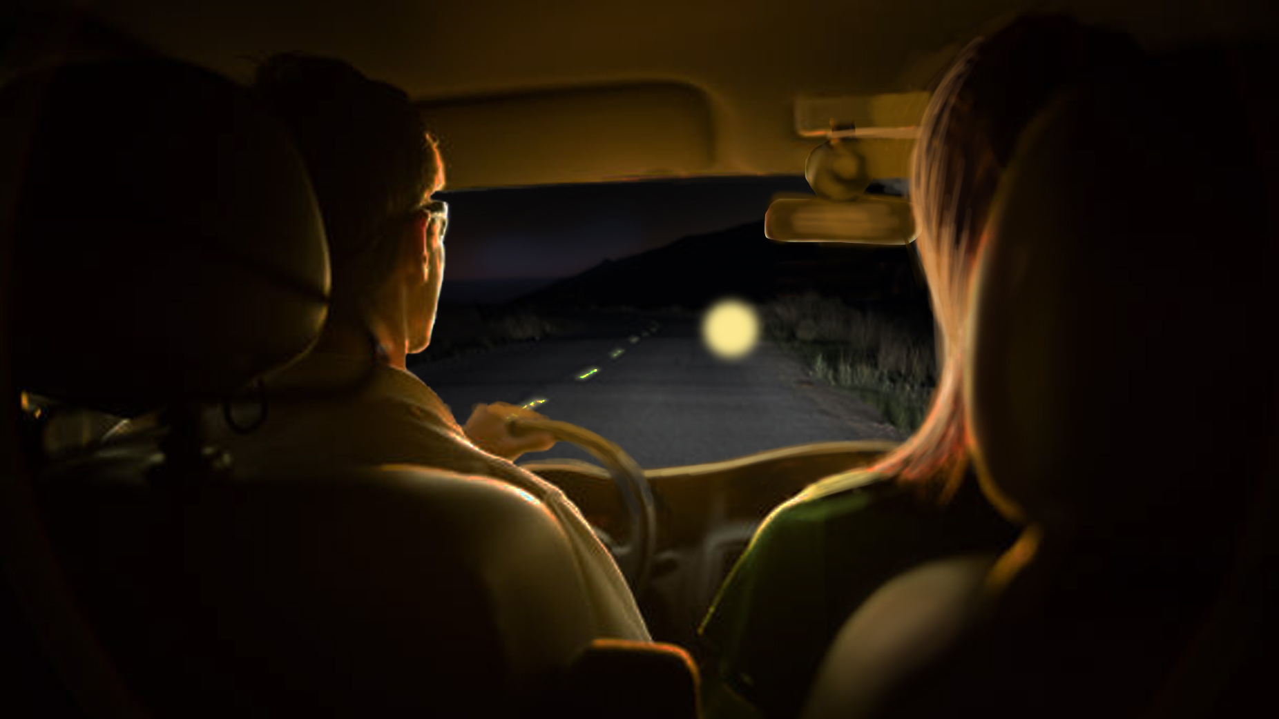 FBI digital rendering — Western United States Event, Narrative Statement 2-6 (Oct 2023): people in a car watching an object on a road.