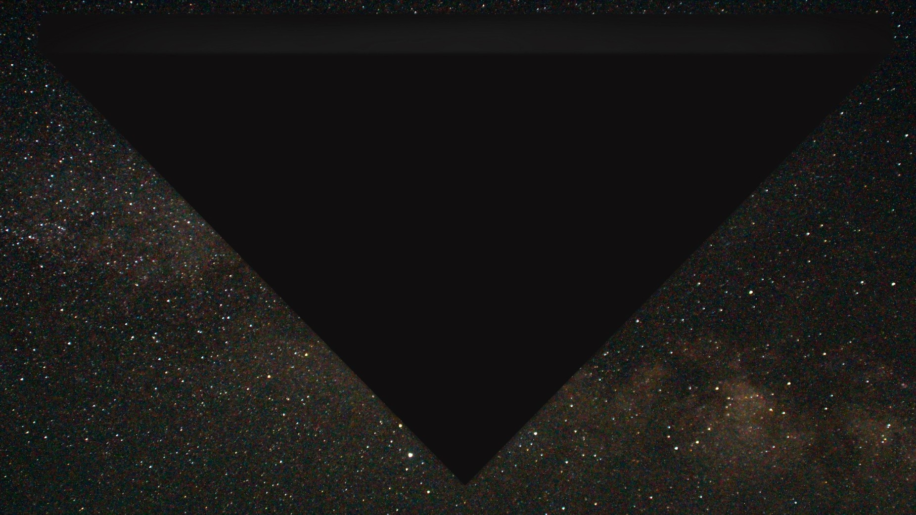 FBI digital rendering (2026) of a large, dark triangle against a starry night sky, reconstructing a June 2002 sighting reported over Bagram Air Base, Afghanistan, from the first-hand description in FBI-UAP-D024.